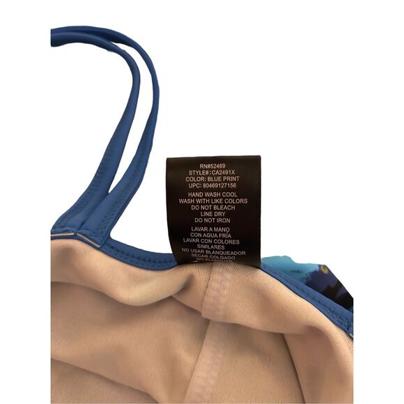 Catalina 1 Piece Tank Swimsuit Women’s Size 2X (18W-20W) Blue Floral Print NWT - Picture 10 of 10